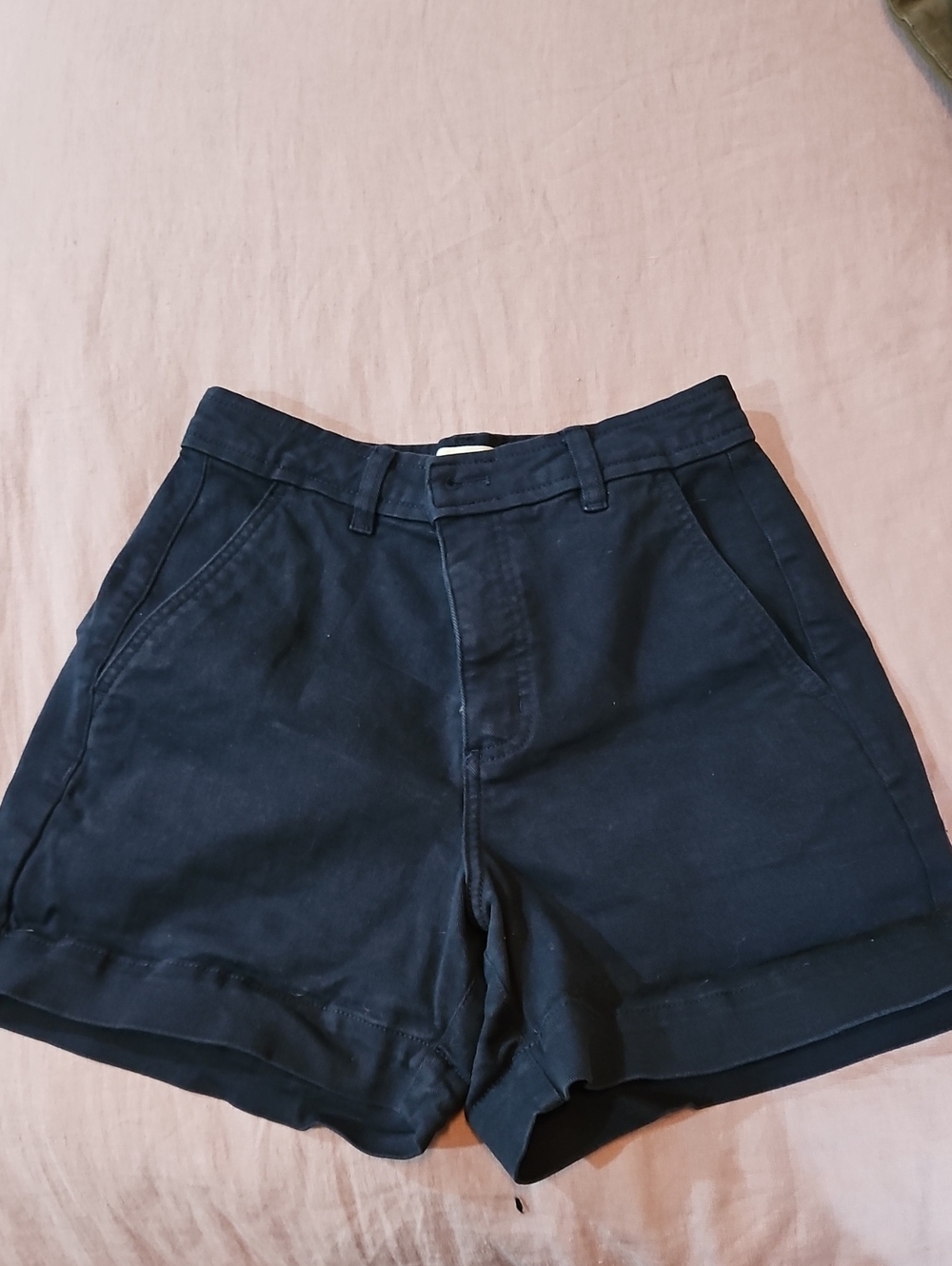 Everlane The Utility Short High Waisted Organic Cotton Navy Women’s Size 2